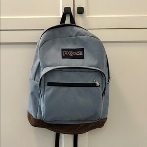 JanSport Light Blue and Brown Backpack